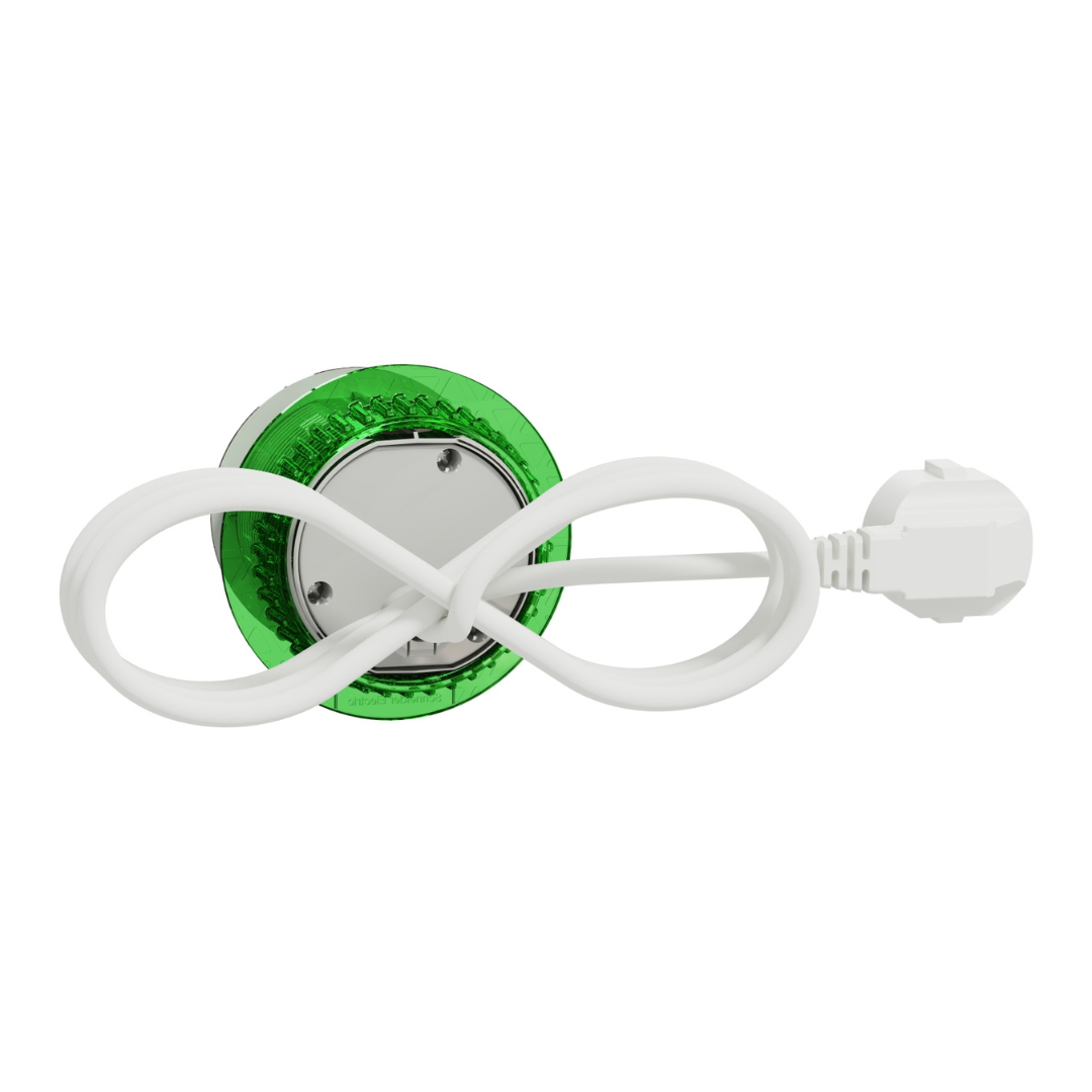 Galdā iebuvējama kontaktligzda (60 mm caurumā), balta, 16A, INS44000, Unica sistēma+, Schneider Electric