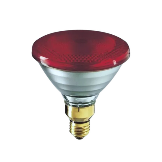 Infrasarkanā sildoša lampa, E27, 100W, 230V, PAR38, IR, RED, PATRON