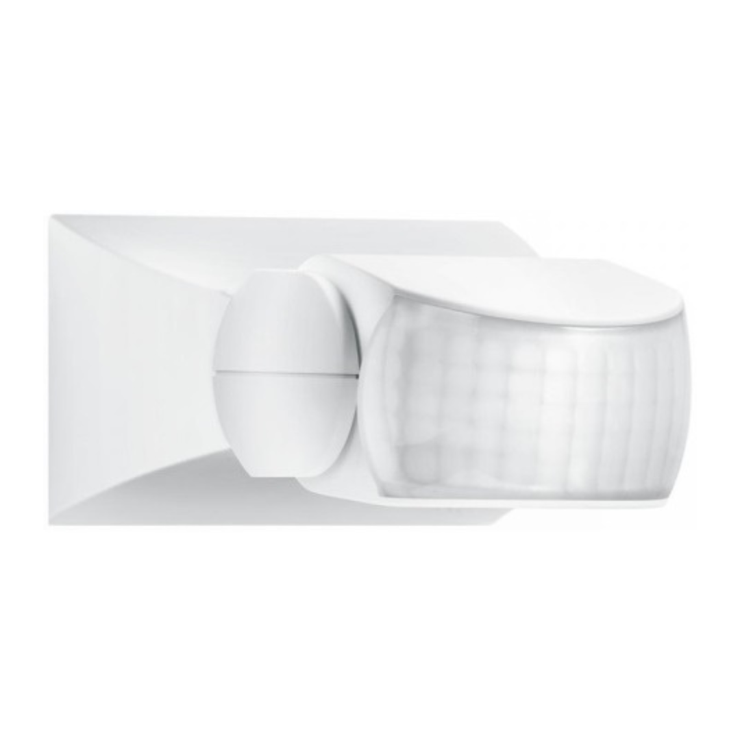 IS 1 griestu/sienas Infrasarkano staru sensors ar 120° uztveršanas leņķi. Pagriežams 60° horizontāli un 180° vertikāli. Uztveršanas attāIums r=max.10m šķērskustībai un r=max.3 m kustībai uz sensoru. Pieslēguma jauda 500W, LED max.4 gab. STEINEL