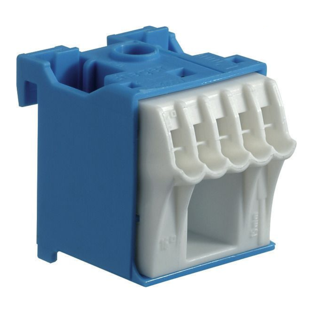 Nulles klemme 6, QC, N, 1x16mm2+5x4mm2, Hager