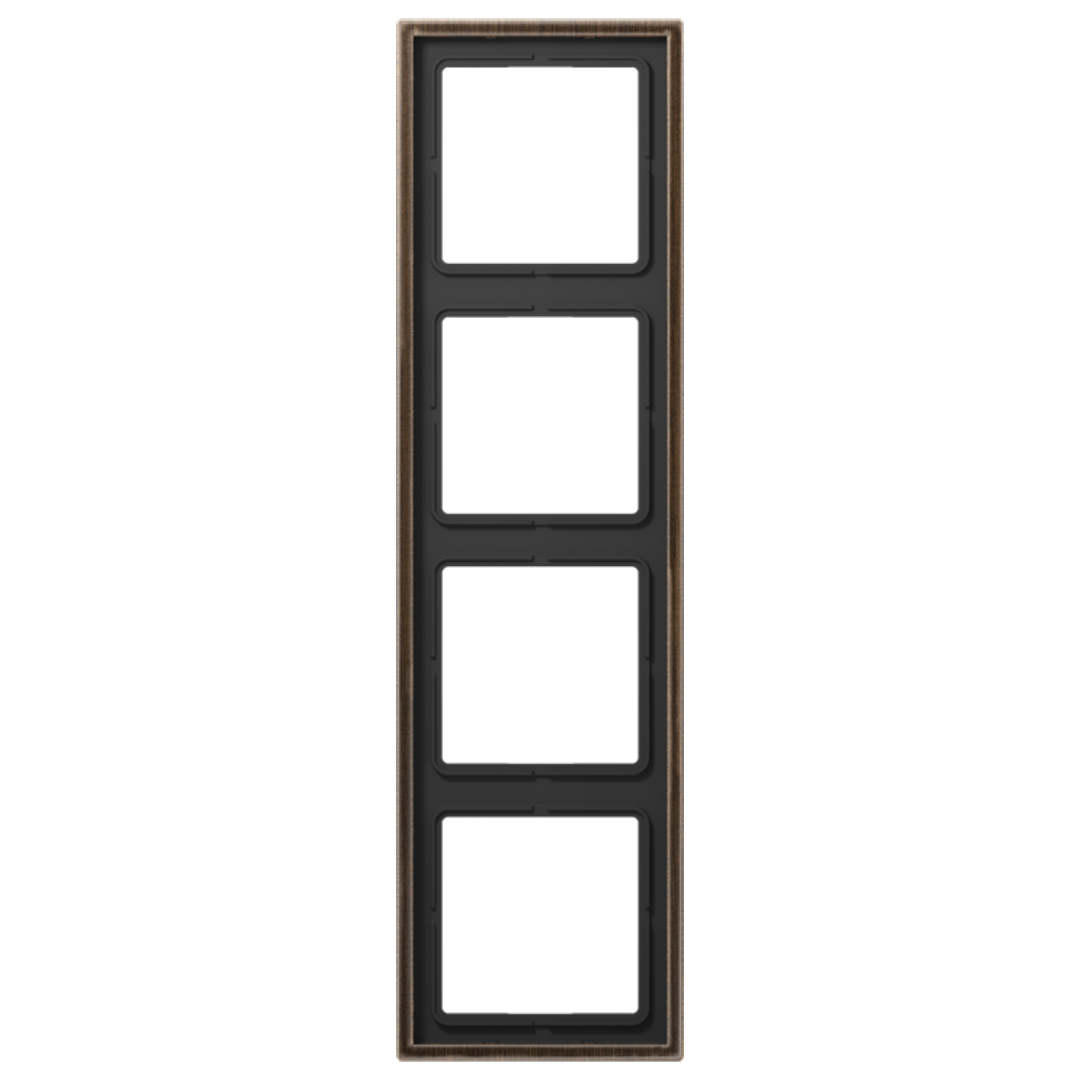 Metāliskais rāmis 4-vietīgs, antīkais misiņš, LS990