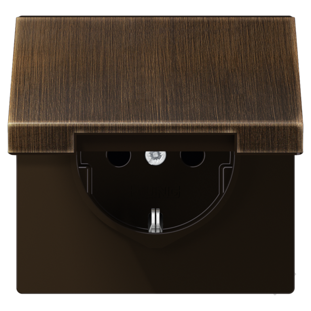 Metāliskā Rozete ar vāciņu IP44, antīkais misiņš, LS990