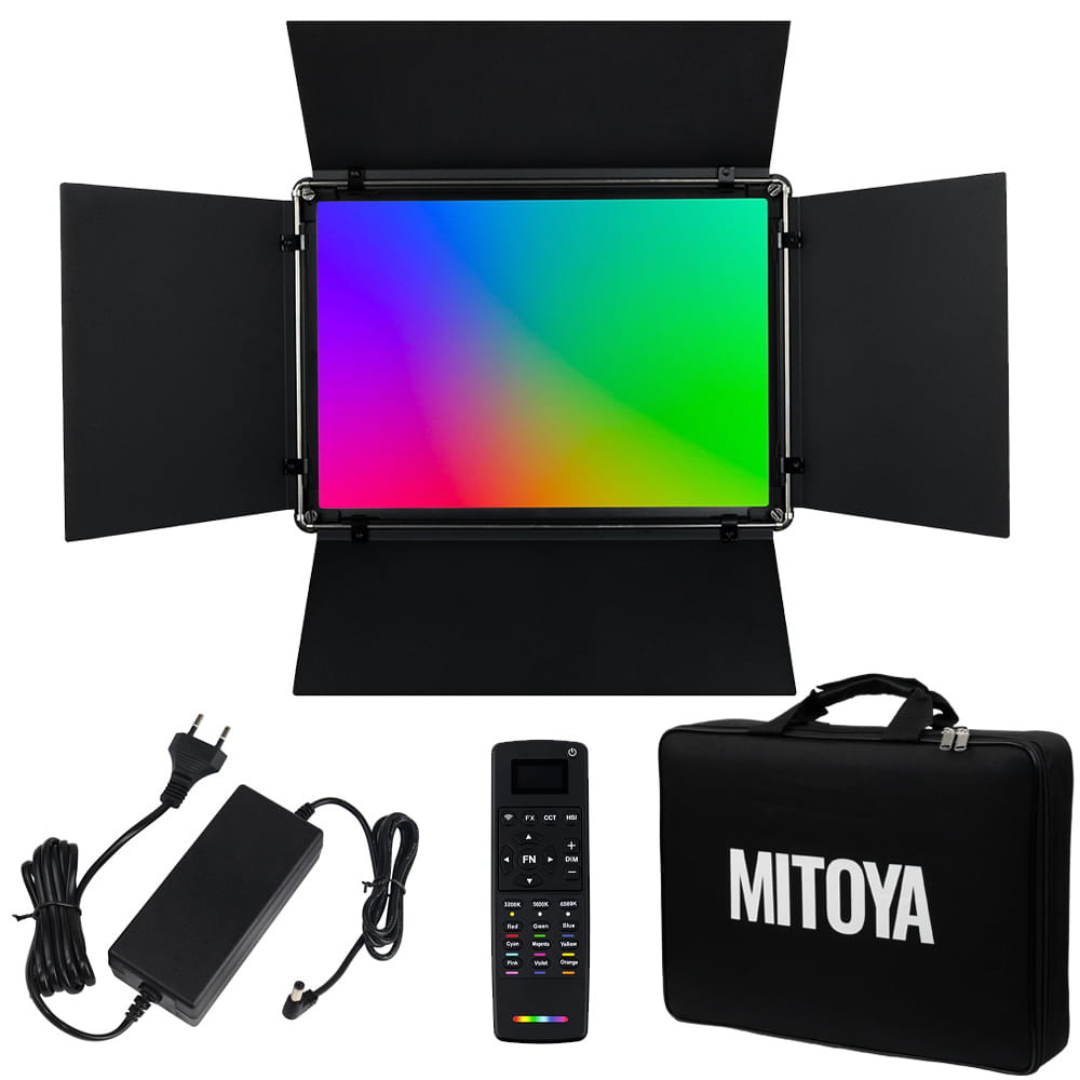 LED lampa Soft Light, MITOYA, MOBULA 128, 2500-8500K + RGB, (bez statīva)