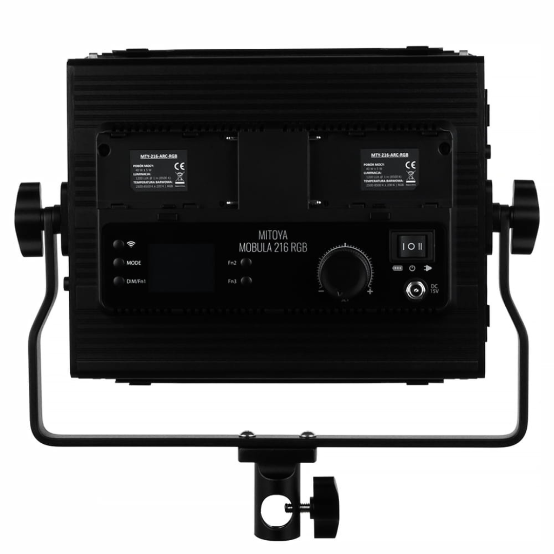 LED lampa, MITOYA, MOBULA 216, 2500-8500K + RGB, (bez statīva)