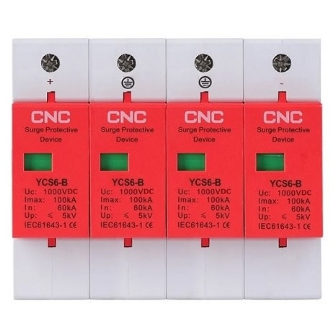 Līdzstrāvas pārsprieguma novadītājs, 4P, B klase, 60-1000kA, 1000VDC, CNC