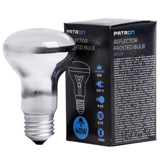 Kvēlspuldze ar atstarotāju R63, E27, 40W, 230V, Patron