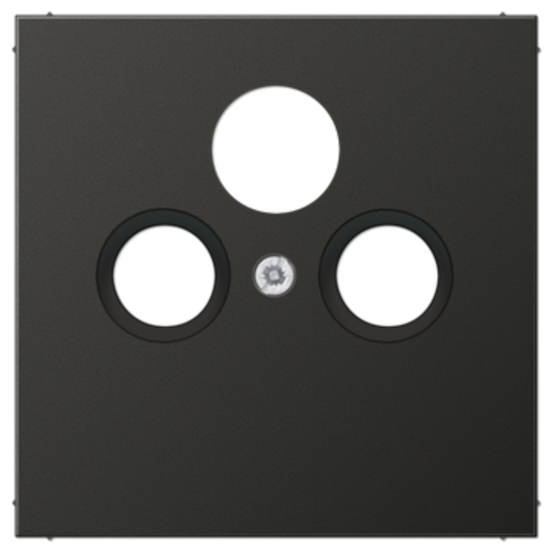 Metāliskā nosegplāksne SAT/TV ligzdai, antracīts, LS990