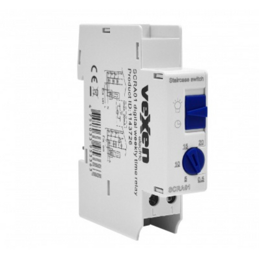 Kāpņu telpu apgaismojuma relejs, 1NO, 16A, AC 230V, SCRA01, Vexen