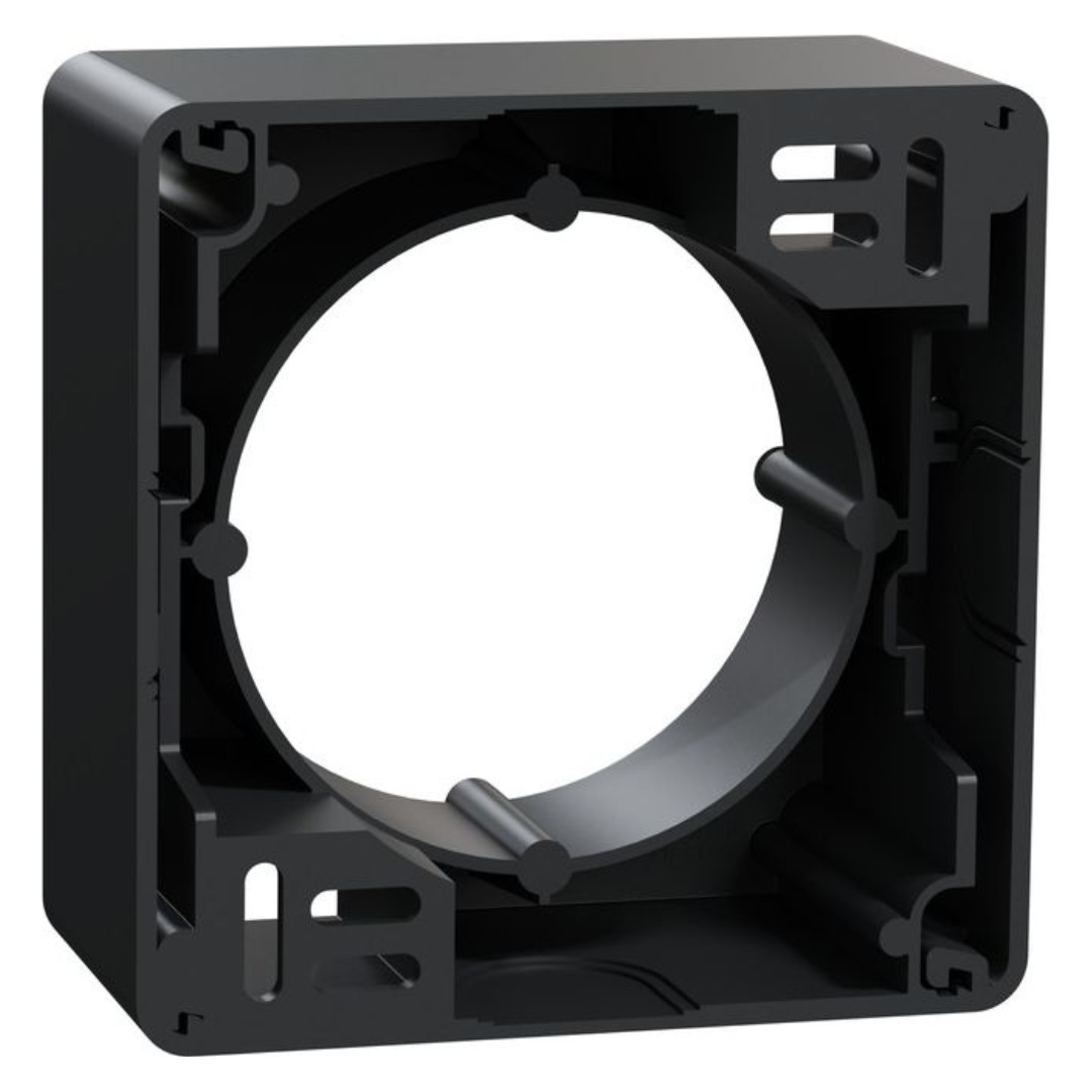 1-vietīga virsapmetuma montāžas kārba, antracīts, Sedna Design