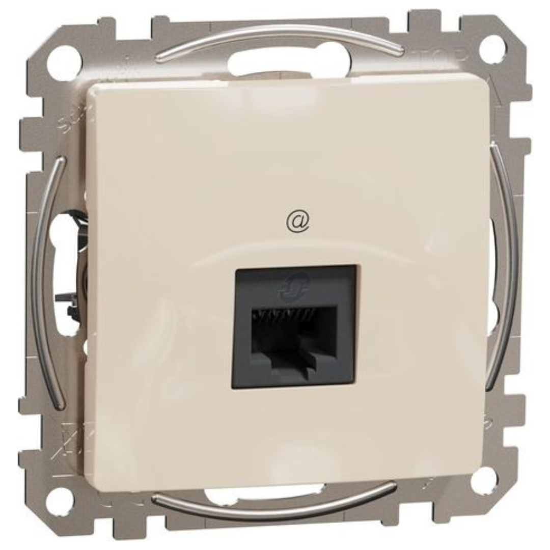 1xRJ45 datu kontaktligzda CAT6 UTP, bēšs, Sedna Design