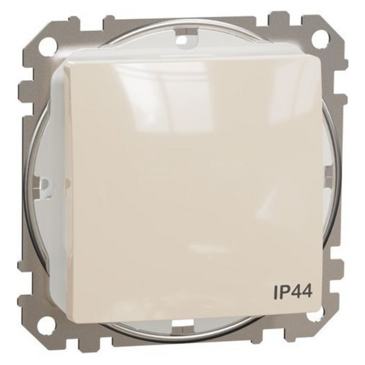 Pārslēdzis IP44 10AX, bēšs, Sedna Design