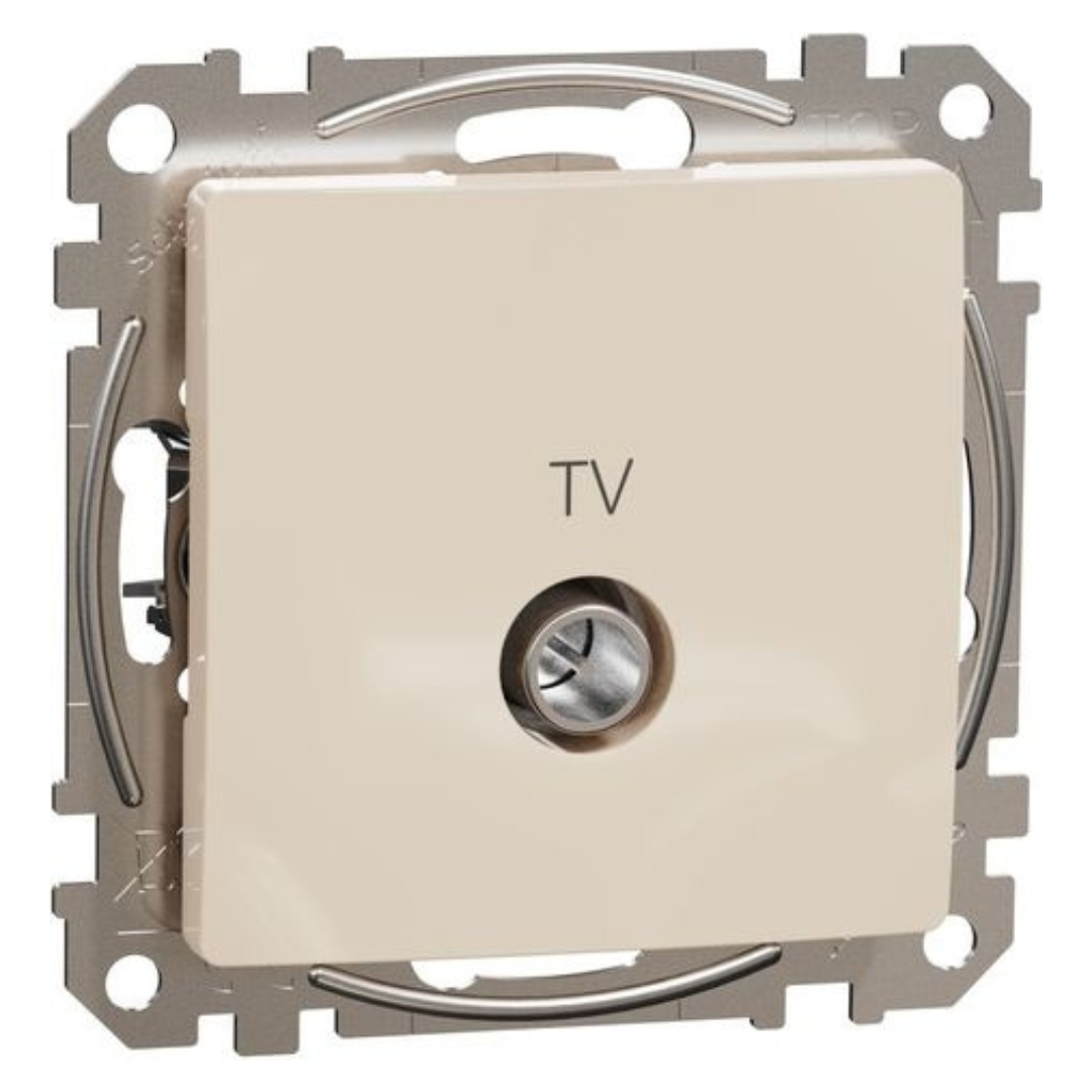 TV ligzda caurejoša 7dB, bēšs, Sedna Design