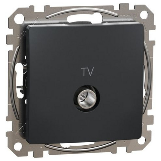 TV ligzda caurejoša 7dB, antracīts, Sedna Design
