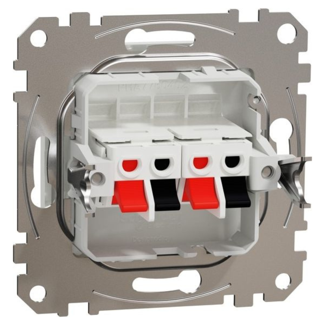 2 vietīga kontaktligzda skaļruņiem (Audio ligzda), antracīts, Sedna Design