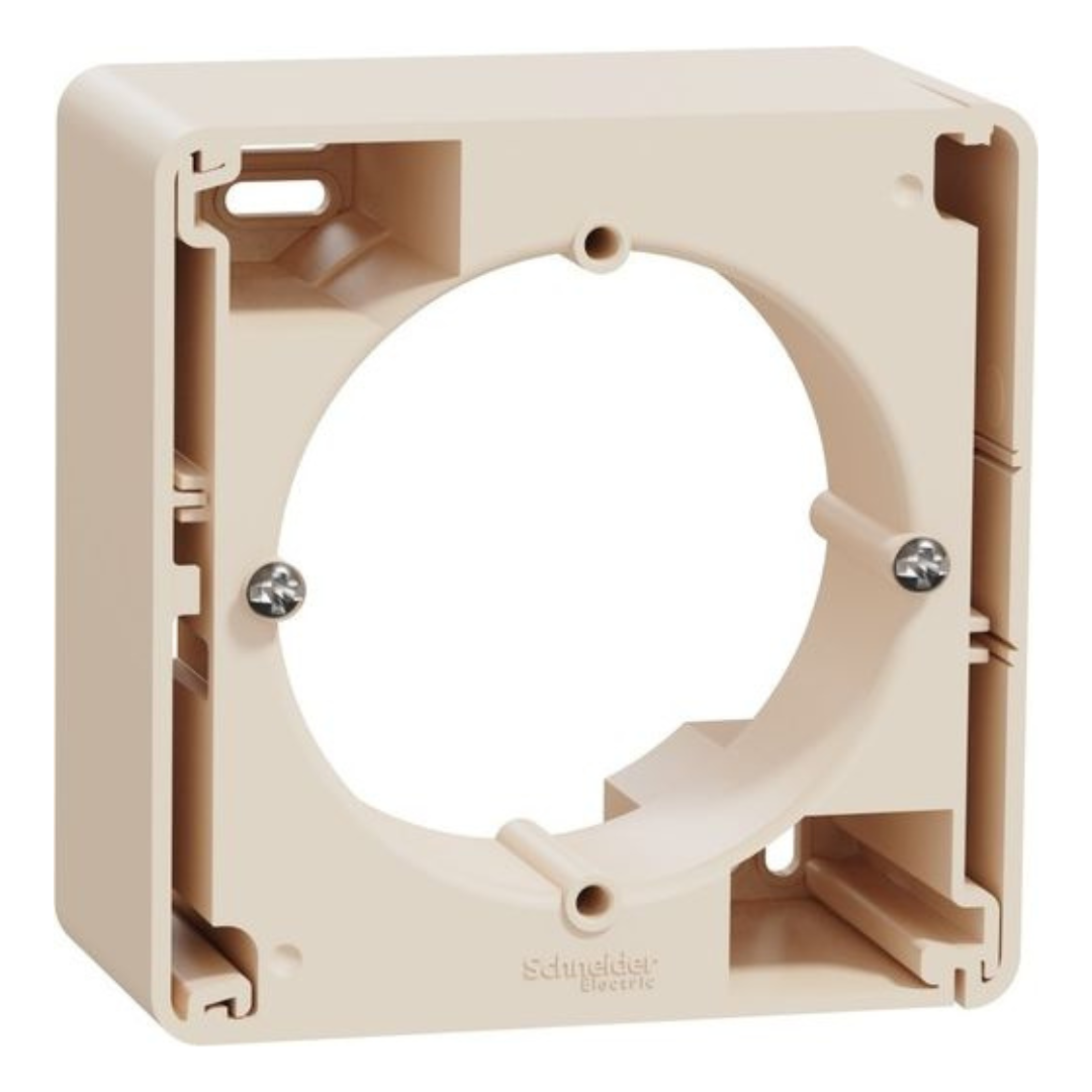 1-vietīga virsapmetuma montāžas kārba, bēšs, Sedna Design