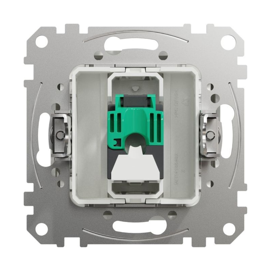 1xRJ45 datu kontaktligzda CAT5E UTP, antracīts, Sedna Design