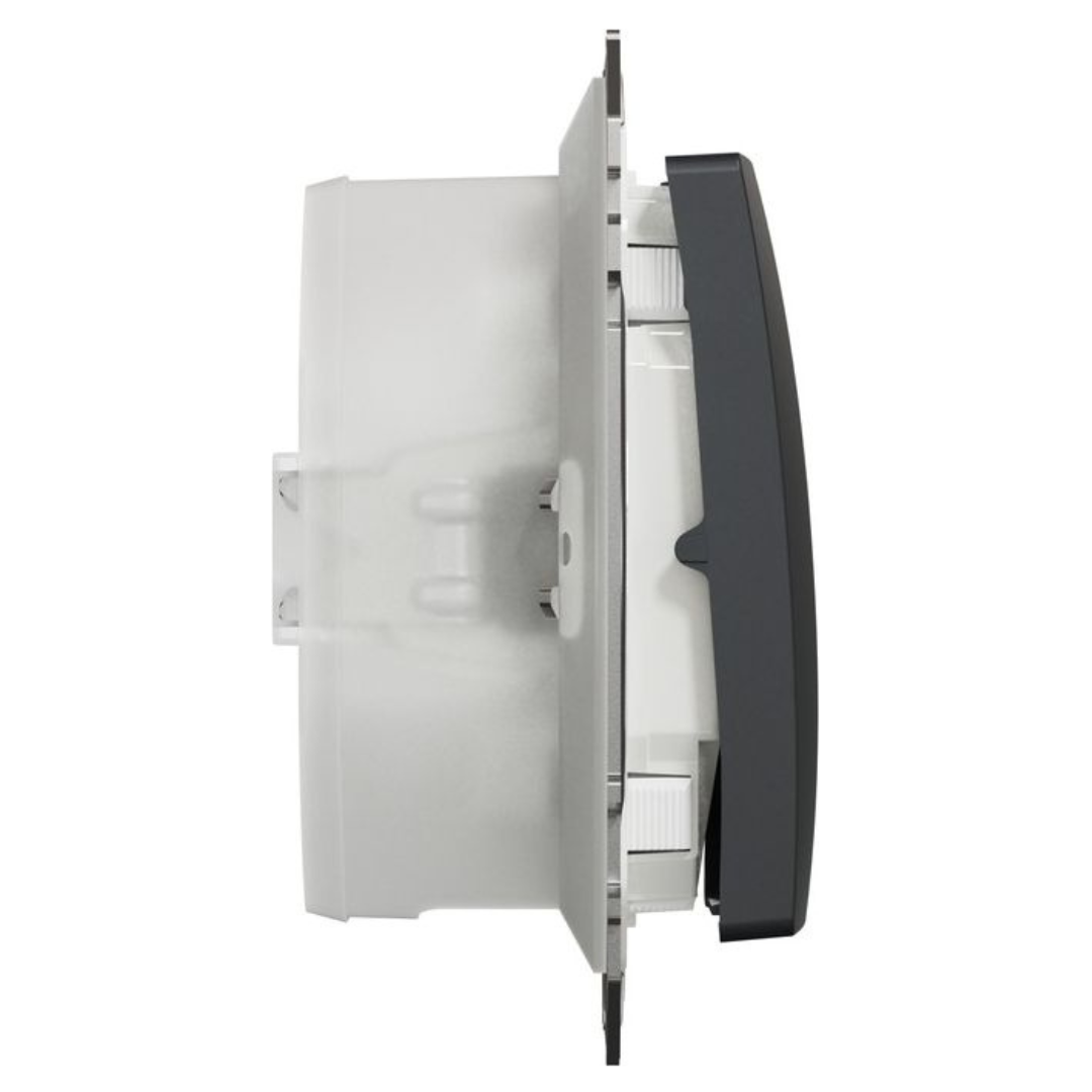 Pārslēdzis IP44 10AX, antracīts, Sedna Design