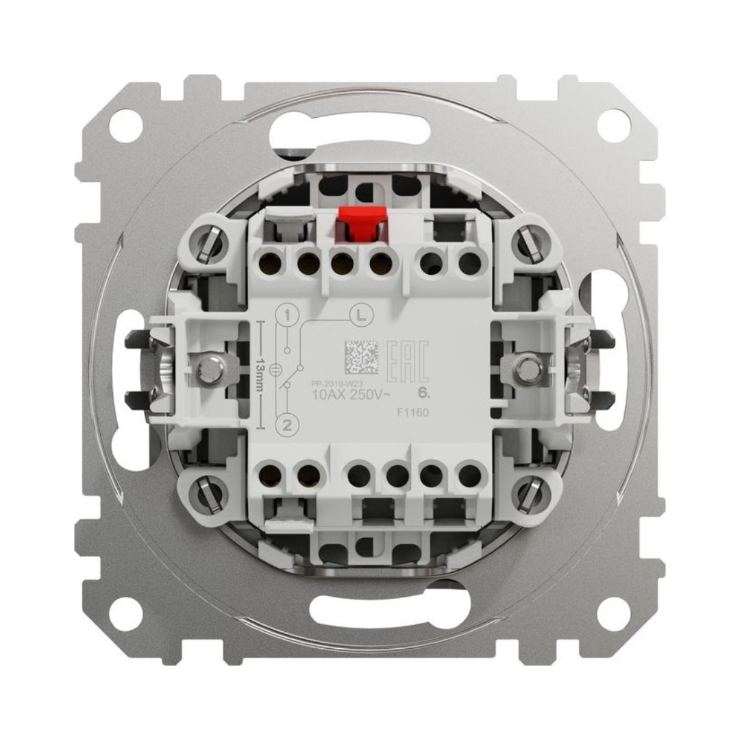 Pārslēdzis 10AX, antracīts, Sedna Design