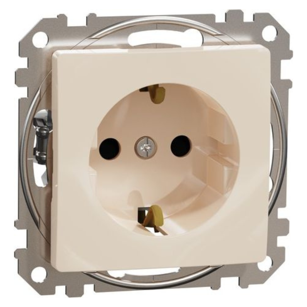 Kontaktligzda a/z ar skrūvēm, bēšs, Sedna Design