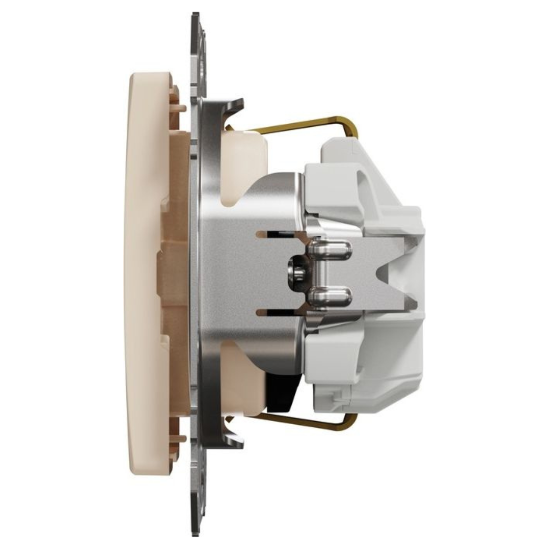 Kontaktligzda a/z bez skrūvēm, bēšs, Sedna Design