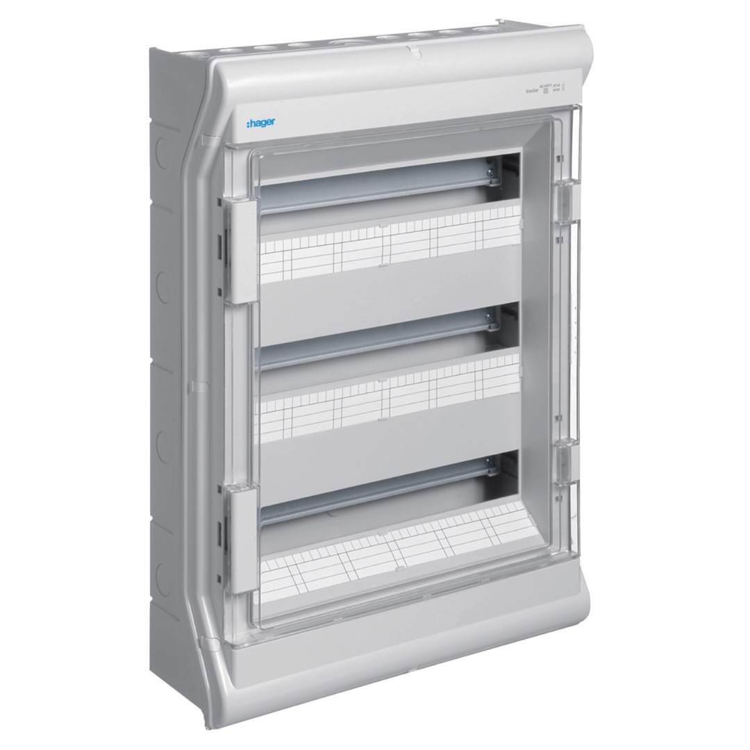 VECTOR virsapmetuma sadalne, IP65, 54 mod., 602x418x151mm, HAGER