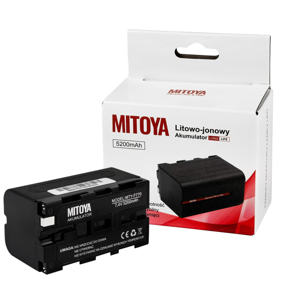Akumulators LONG LIFE NPF, NP-F770, NPF770, 5200mAh, MITOYA
