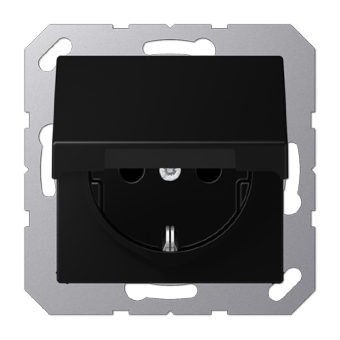 Rozete ar vāciņu IP44, matēta grafīta melna, A500