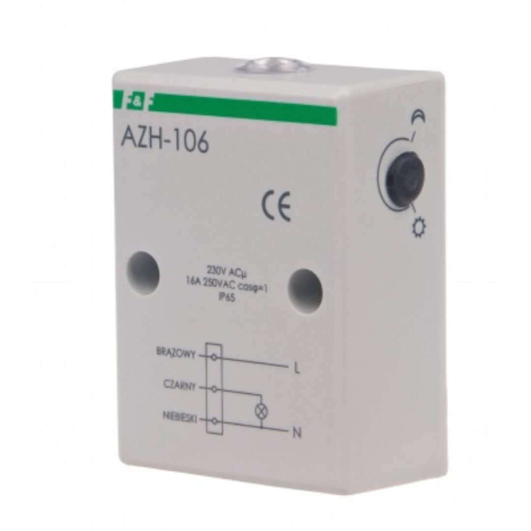 Fotorelejs, virsapmetuma, 16A, 230V, IP65, AZH-106, F&F