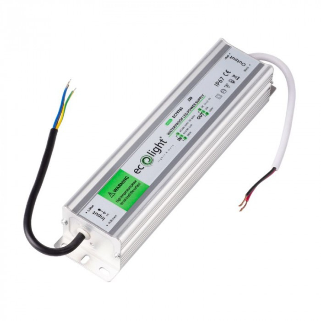 Barošanas bloks, 120W, 10A, IP67, 12V DC, EC79765, ECOLIGHT