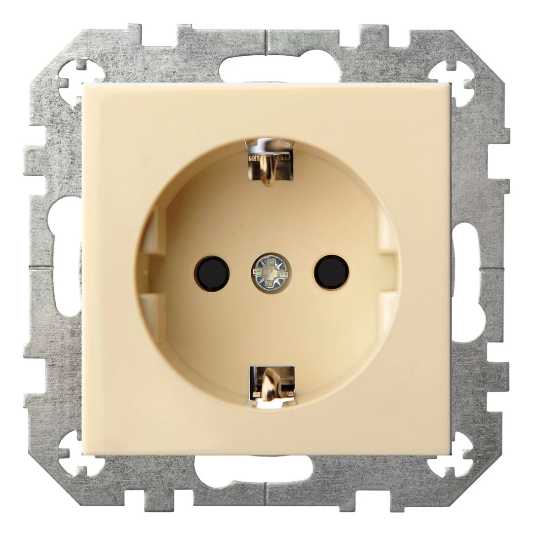 Kontaktligzda a/z, ar bērnu aizsardzību, smilškrāsa, Liregus EPSILON