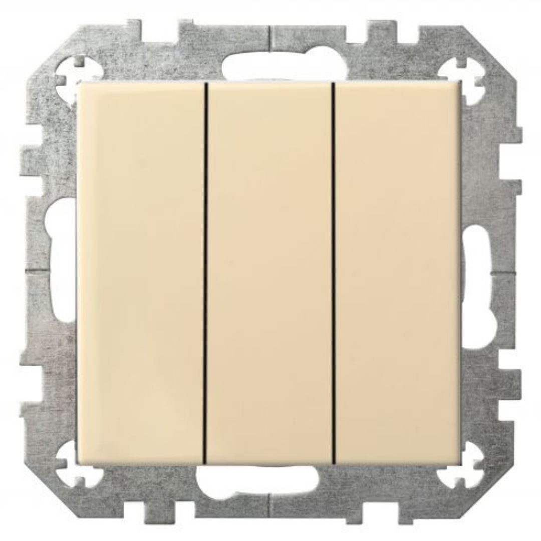 Slēdzis 1+1+1, smilškrāsa, Liregus EPSILON