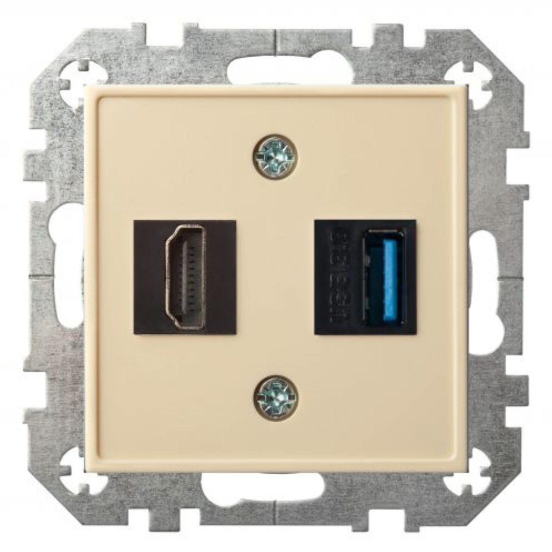 HDMI + USB (A) ligzda, smilškrāsa, Liregus EPSILON
