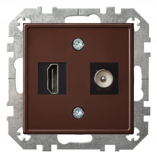 HDMI + TV ligzda, brūns, Liregus EPSILON