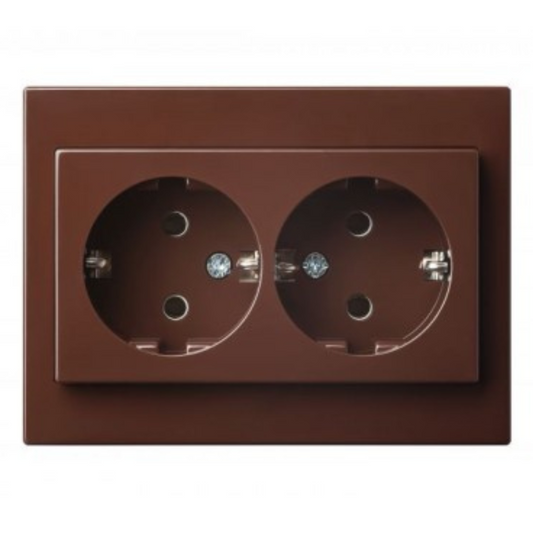 Kontaktligzda 2-vietīga a/z, brūns, Liregus EPSILON