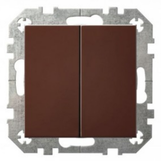 Pārslēdzis 1+1, brūns, Liregus EPSILON