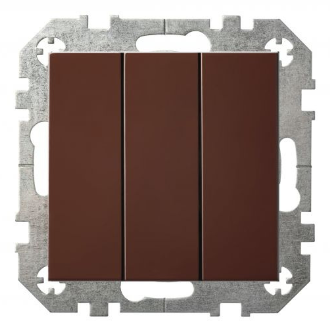 Slēdzis 1+1+1, brūns, Liregus EPSILON