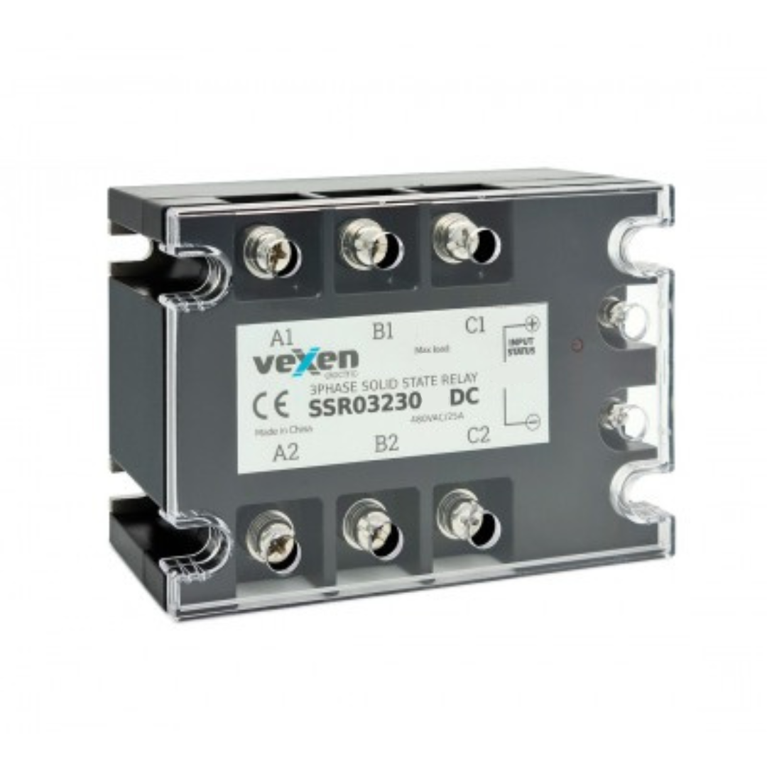 Cietvielu 3-fāžu relejs 3NO, 120A, 80-250VDC, Vexen