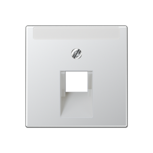 Nosegplāksne IAE/UAE datu ligzdai, 1xRJ45, alumīnija krāsa, A500