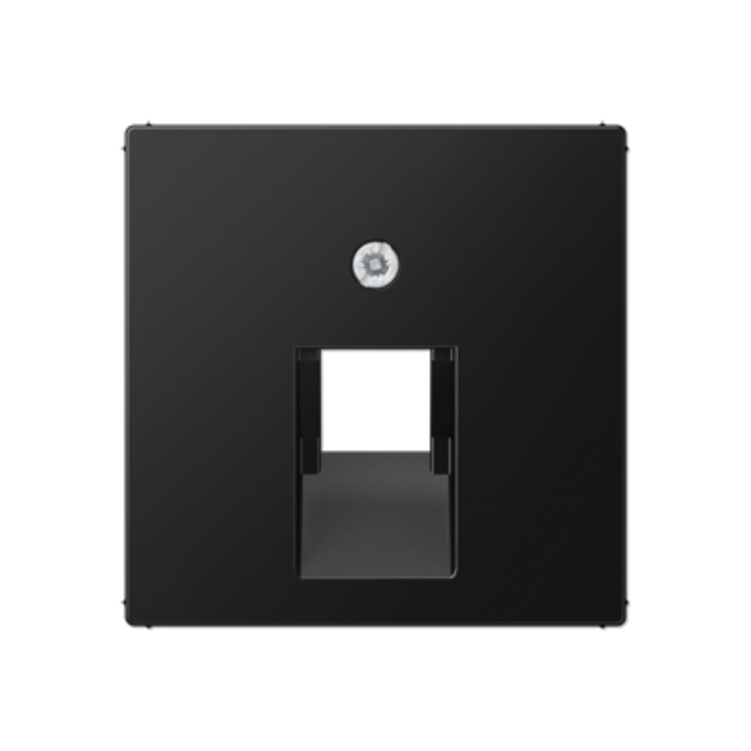 Nosegplāksne IAE/UAE datu ligzdai, 1xRJ45, matēta grafīta melna, A500