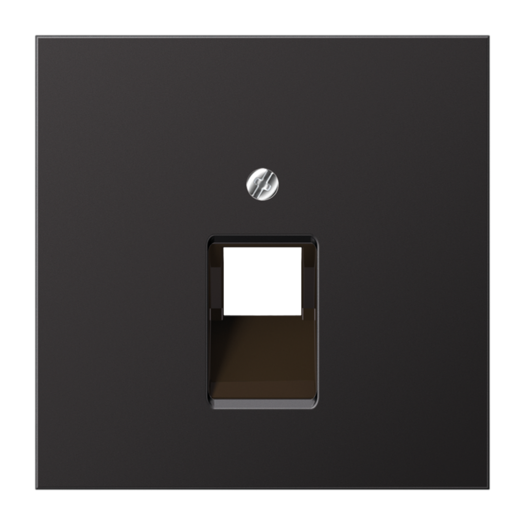 Metāliskā nosegplāksne IAE/UAE datu ligzdai, 1xRJ45, tumša (alumīnija lakota), LS990