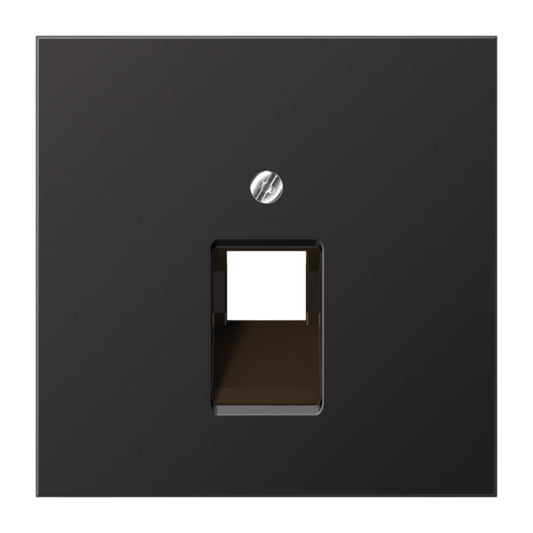 Metāliskā nosegplāksne IAE/UAE datu ligzdai, 1xRJ45, tumša (alumīnija lakota), LS990