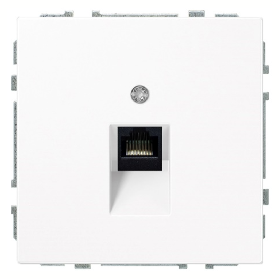 1xRJ45 datu kontaktligzda CAT6E UTP, balta-matēta, bez rāmja, Liregus MODERN