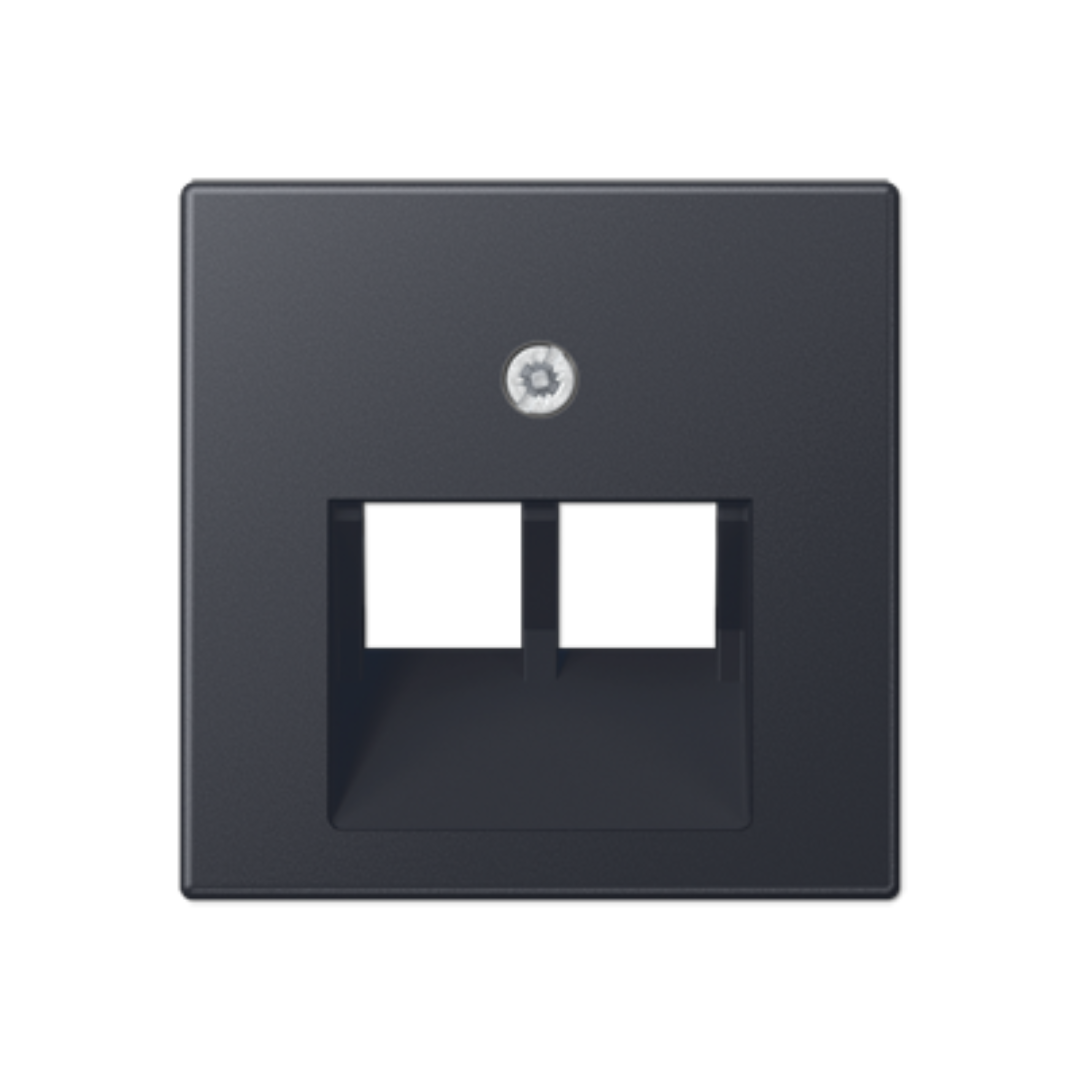 Nosegplāksne IAE/UAE datu ligzdai, 2xRJ45, antracīts, A500