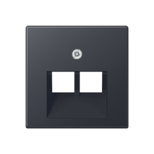 Nosegplāksne IAE/UAE datu ligzdai, 2xRJ45, antracīts, A500