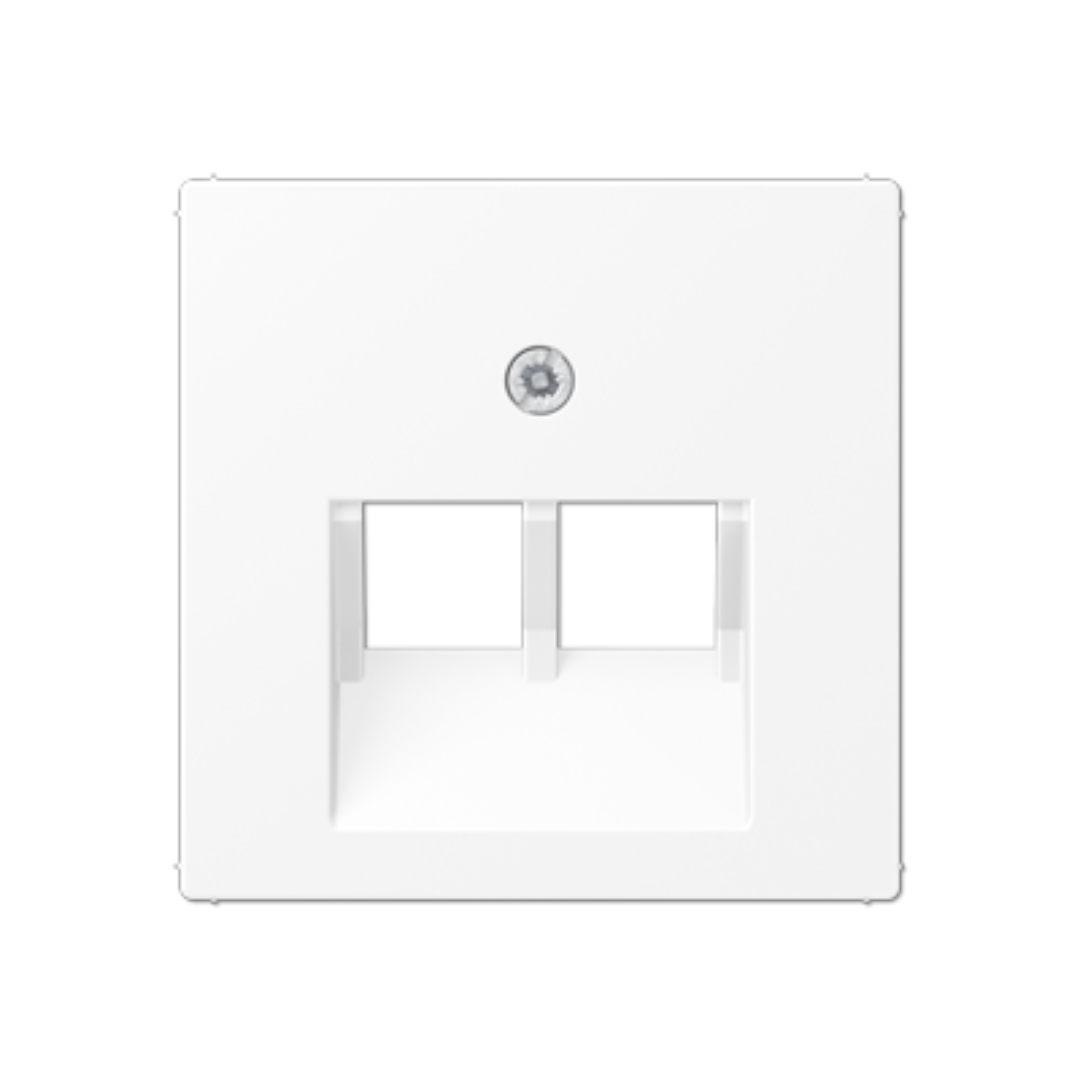 Nosegplāksne IAE/UAE datu ligzdai, 2xRJ45, matēta sniegbalta, A500