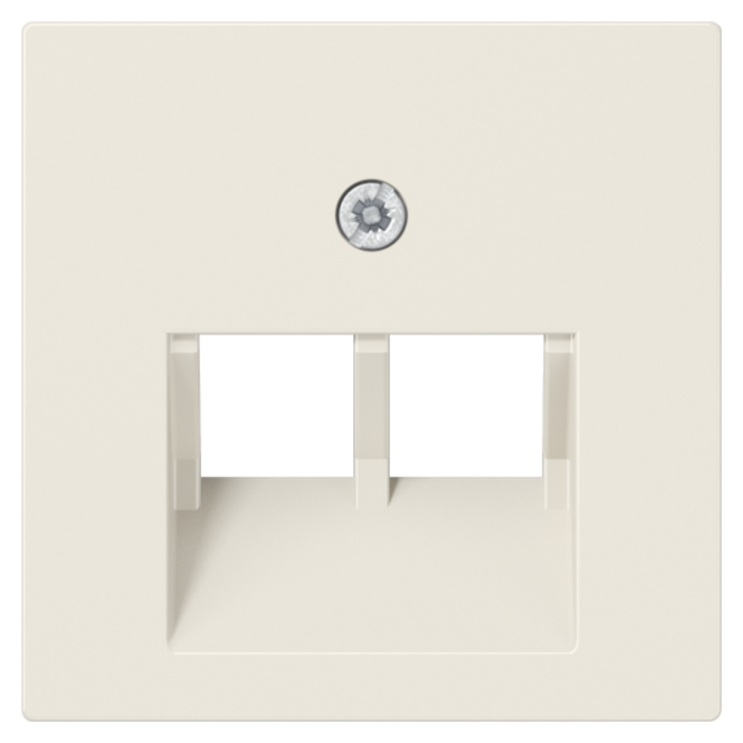 Nosegplāksne IAE/UAE datu ligzdai, 2xRJ45, krēmkrāsas, AS500