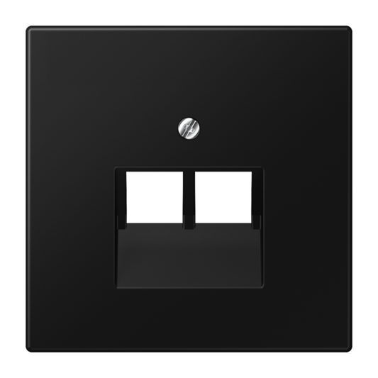 Nosegplāksne IAE/UAE datu ligzdai, 2xRJ45, matēta grafīta melna, LS990