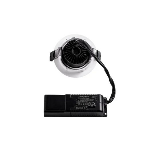 Gaismeklis LED, iebūvējams, balts, 8W, dimmējams - 1800-3000K, 520Lm, IP44, 38°, CRI>90, 83mm cauruma diametrs, ar iekšējo draiveri, THORGEON