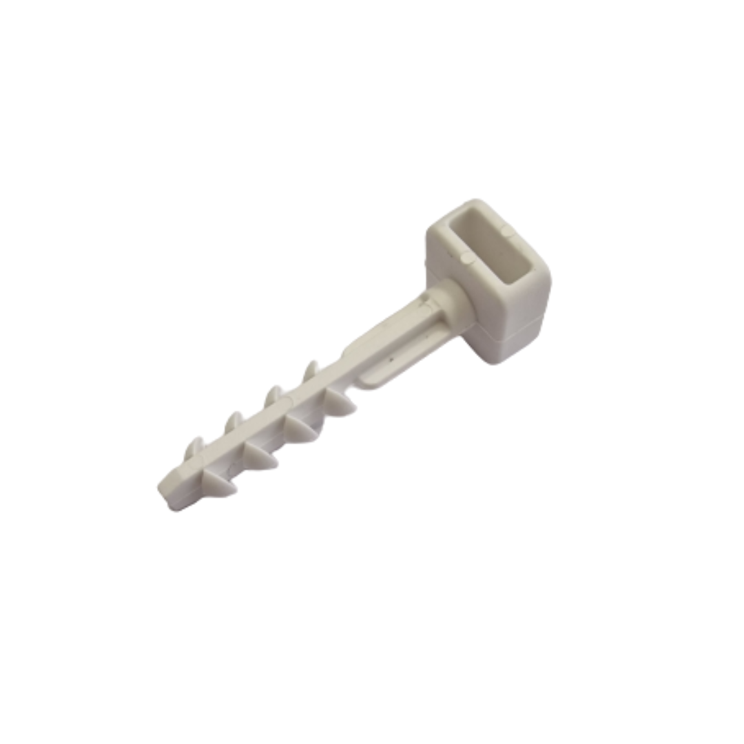 Saitīšu dībelis 6mm, saites platums-10mm, balts, 100gb./iep.