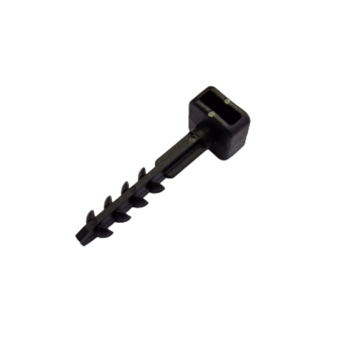 Saitīšu dībelis 6mm, saites platums-10mm, melns, 100gb./iep.